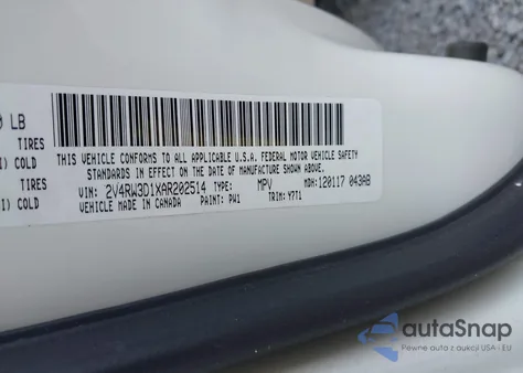 2010 Volkswagen Routan Se from USA, damaged, VIN 2V4RW3D1XAR202514